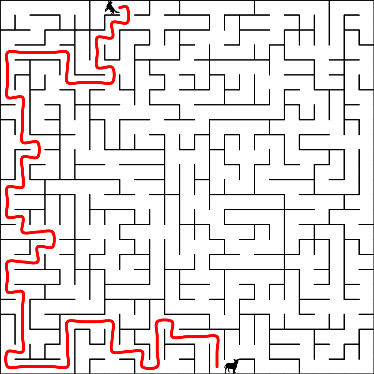 Mazes 2D Squares Start End Images