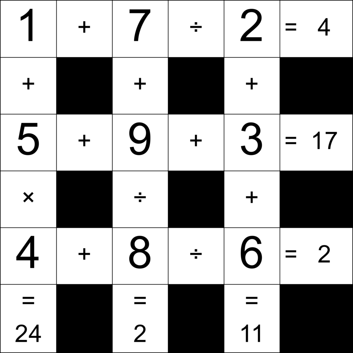 Cross Sum example solution