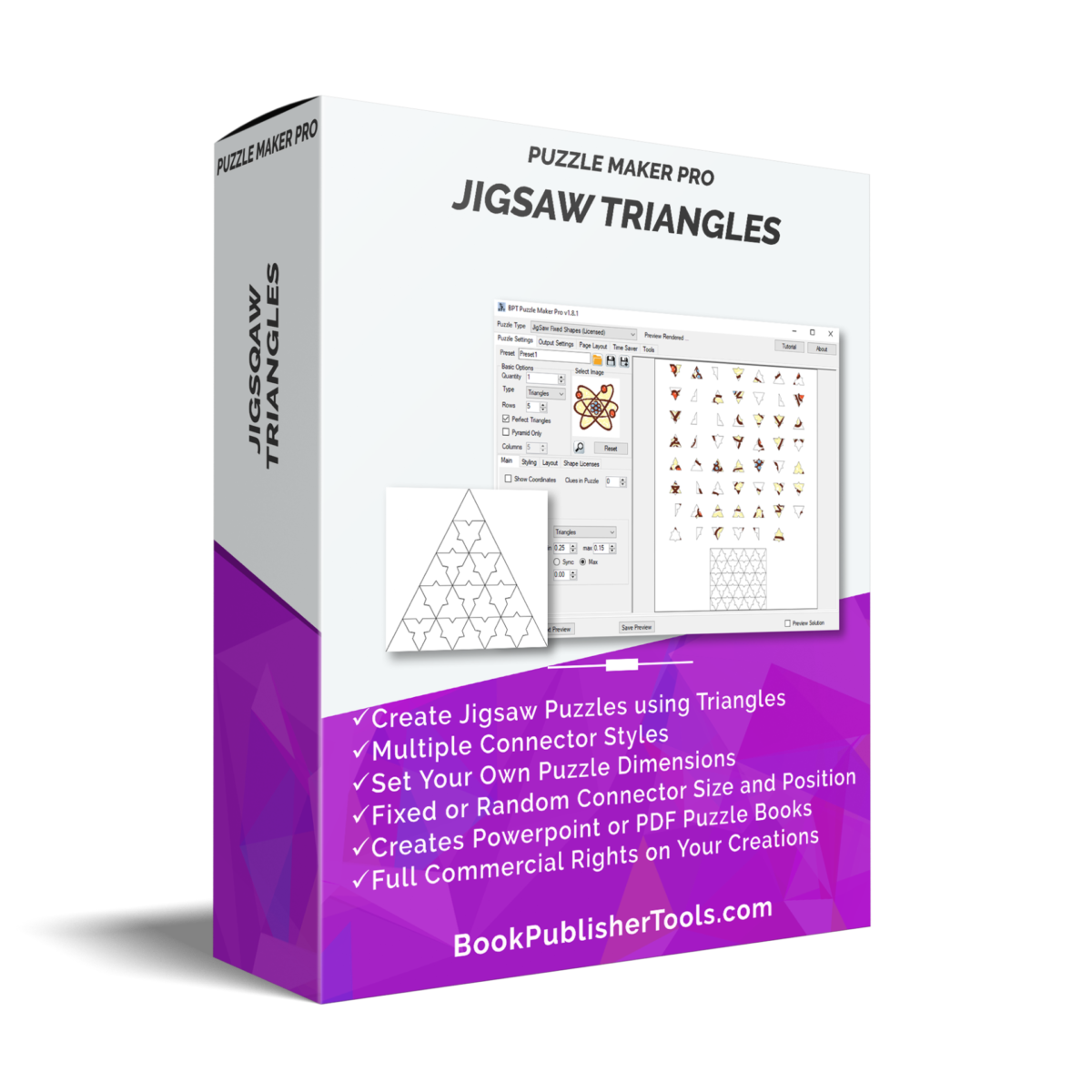 Puzzle Maker Pro JigSaw Triangles BookPublisherTools