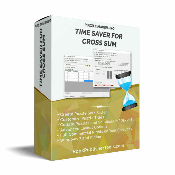Puzzle Maker Pro - Time Saver for Cross Sum software box
