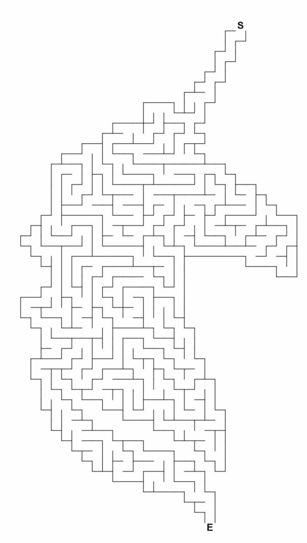 Puzzle Maker Pro Mazes maze with shape unicorn