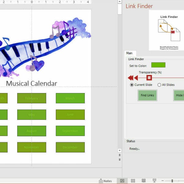 Link finder example results screenshot