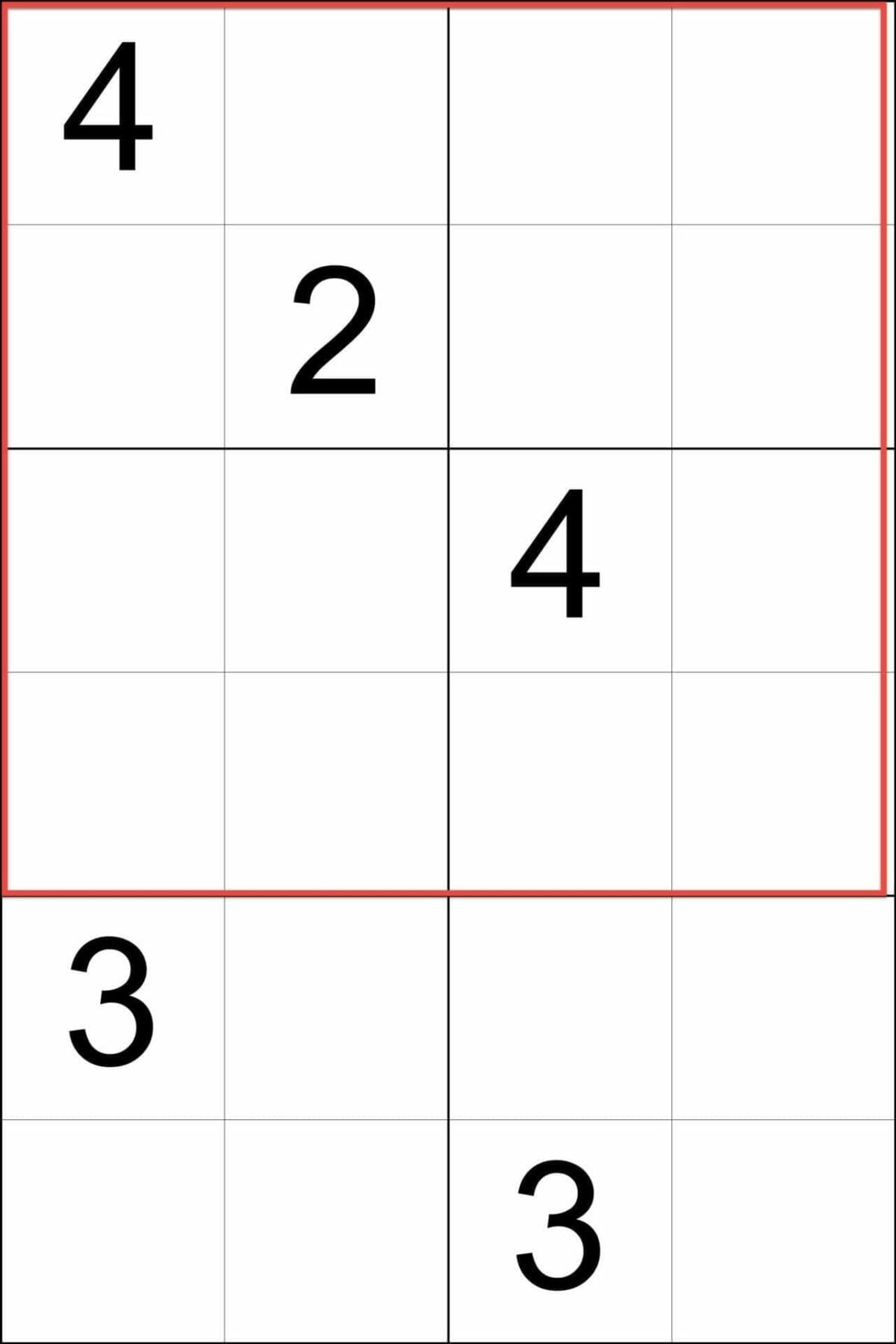 Sudoku 4x4 Sensei Overlapping Grids Illustration