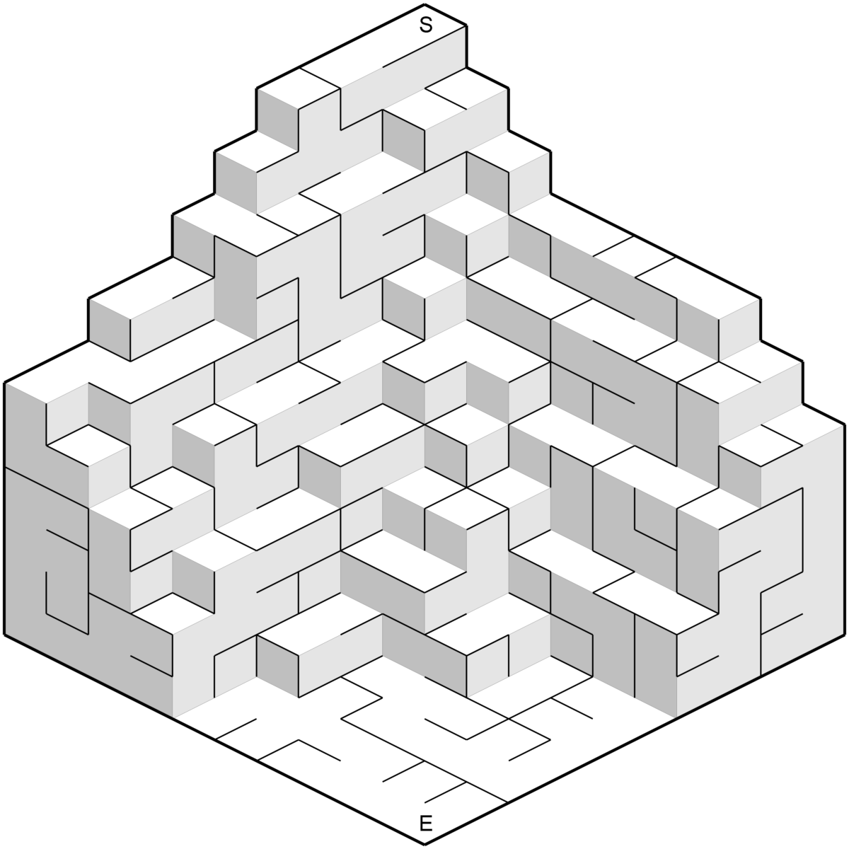 Mazes 3D Isometric Random Example