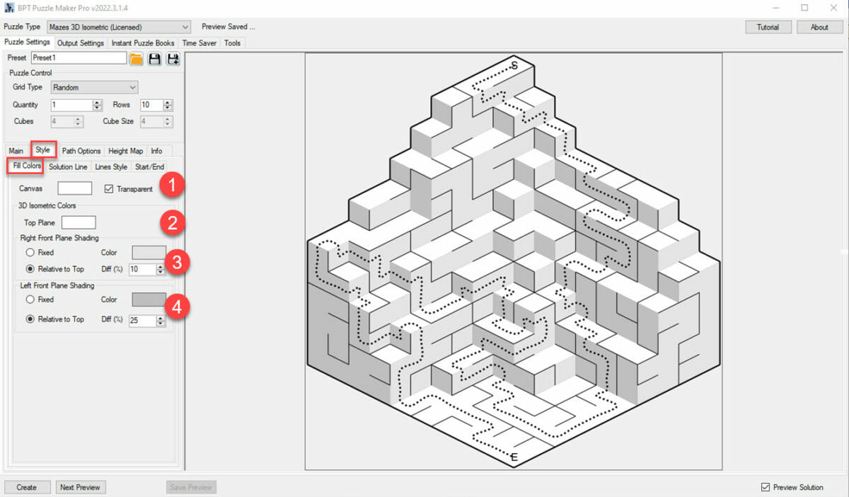 Mazes 3D Isometric Style Fill Colors Screenshot
