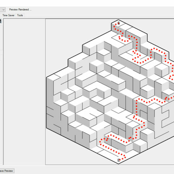Mazes 3D Isometric Style Solution Line Screenshot