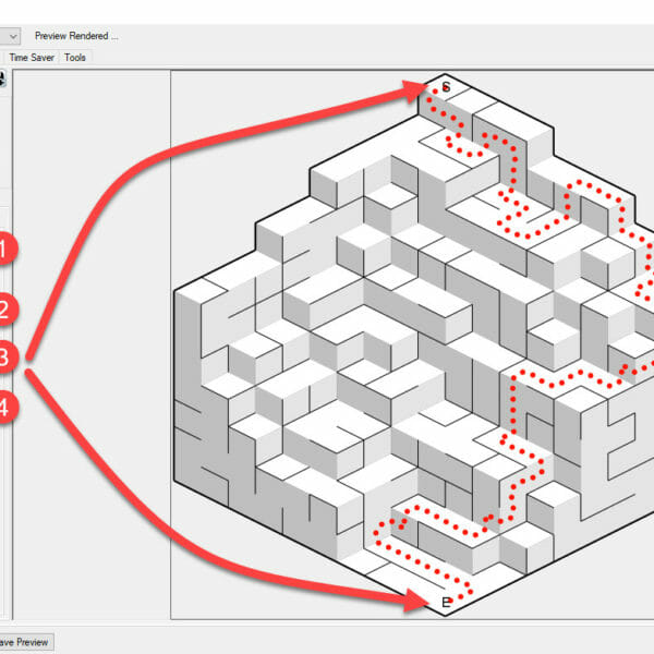 Mazes 3D Isometric Style Start End Screenshot