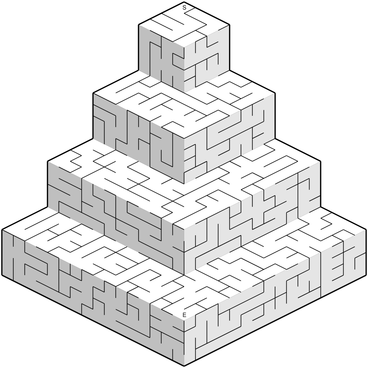 Mazes 3D Isometric Tower Example