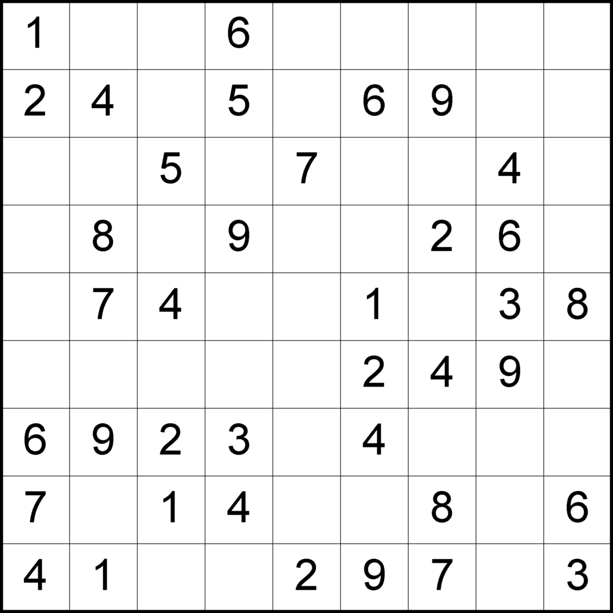 Latin Squares 9x9 Puzzle