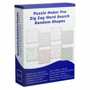 Puzzle Maker Pro - Zig Zag Word Search - Random Shapes