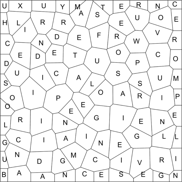 Random Shapes Zig Zag Word Search 10x10