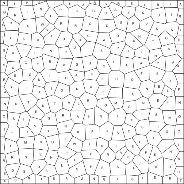 Random Shapes Zig Zag Word Search 15x15