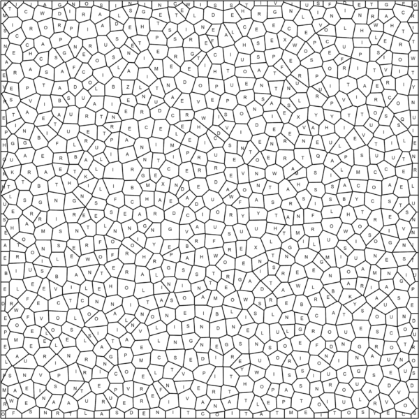 Random Shapes Zig Zag Word Search 30x30