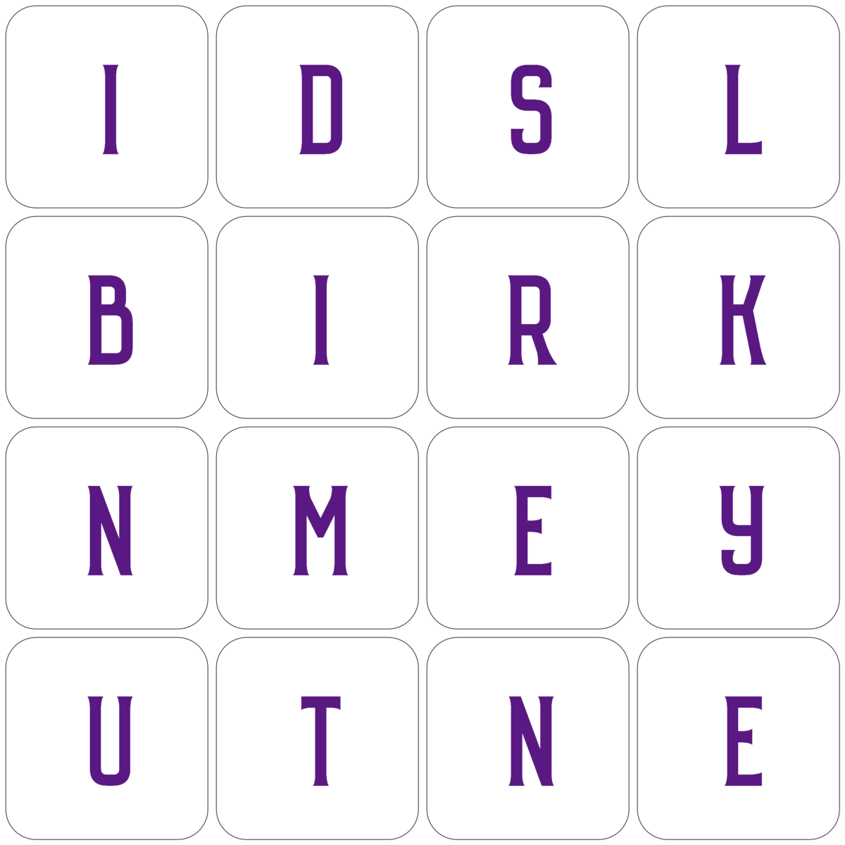English 4x4 Font Styling