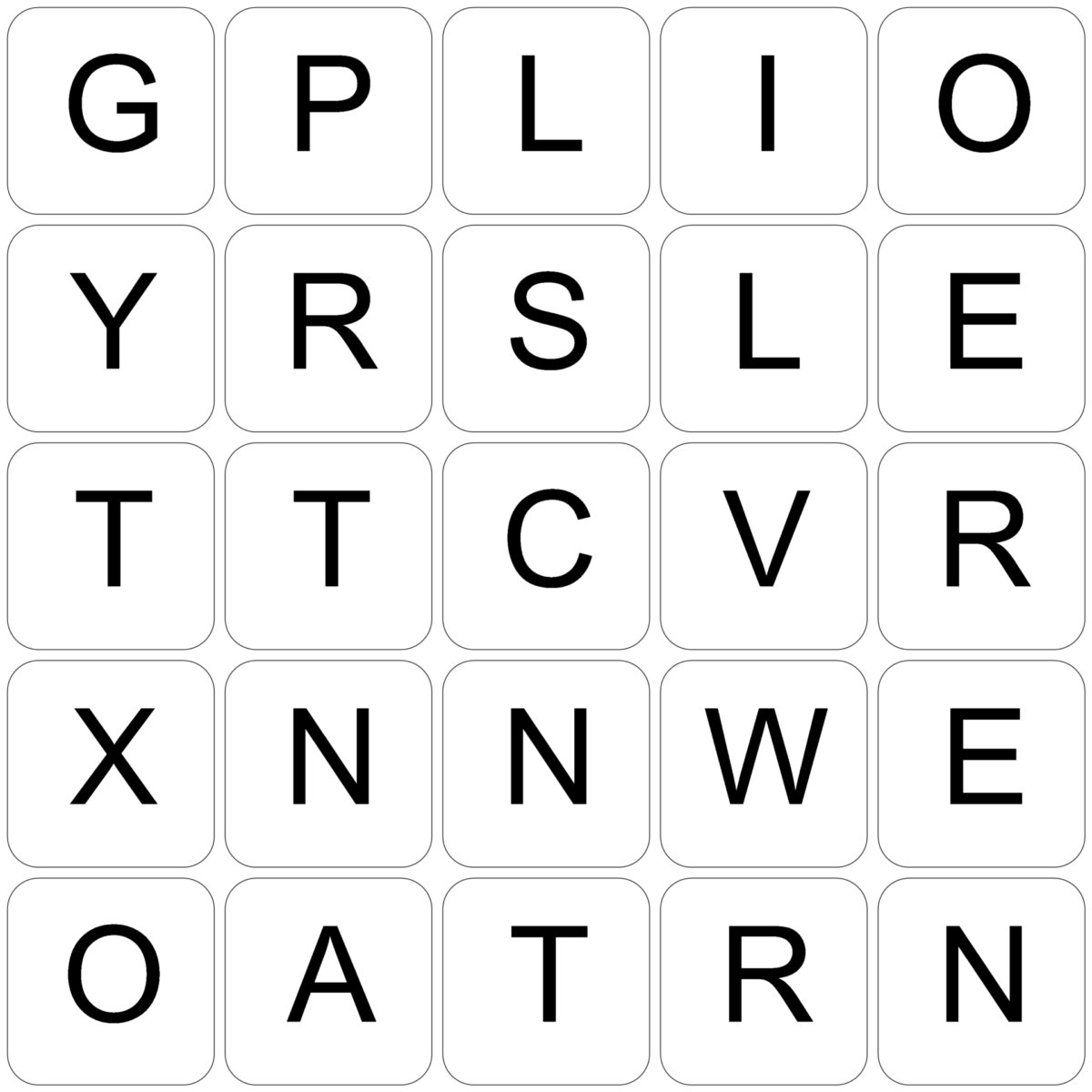 English 5x5