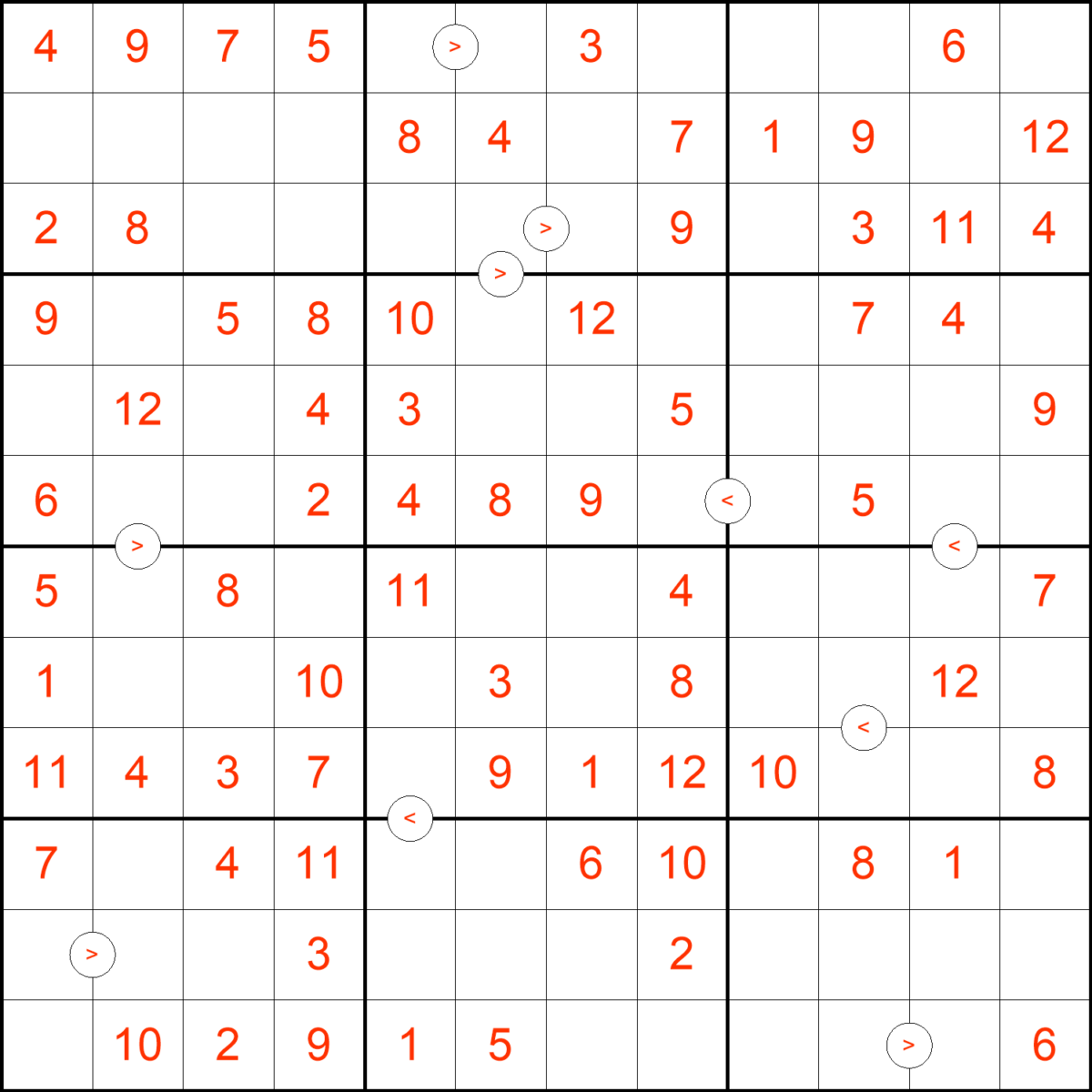 Sudoku 12x12 Compare Example