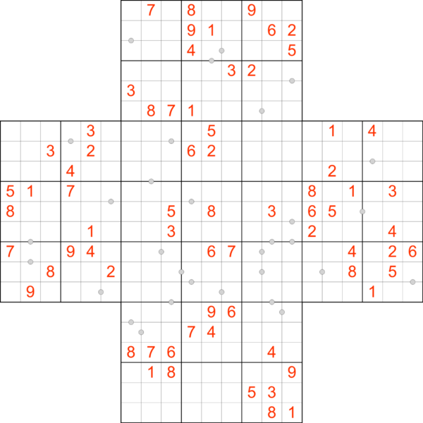 Sudoku Cross Consecutive Example