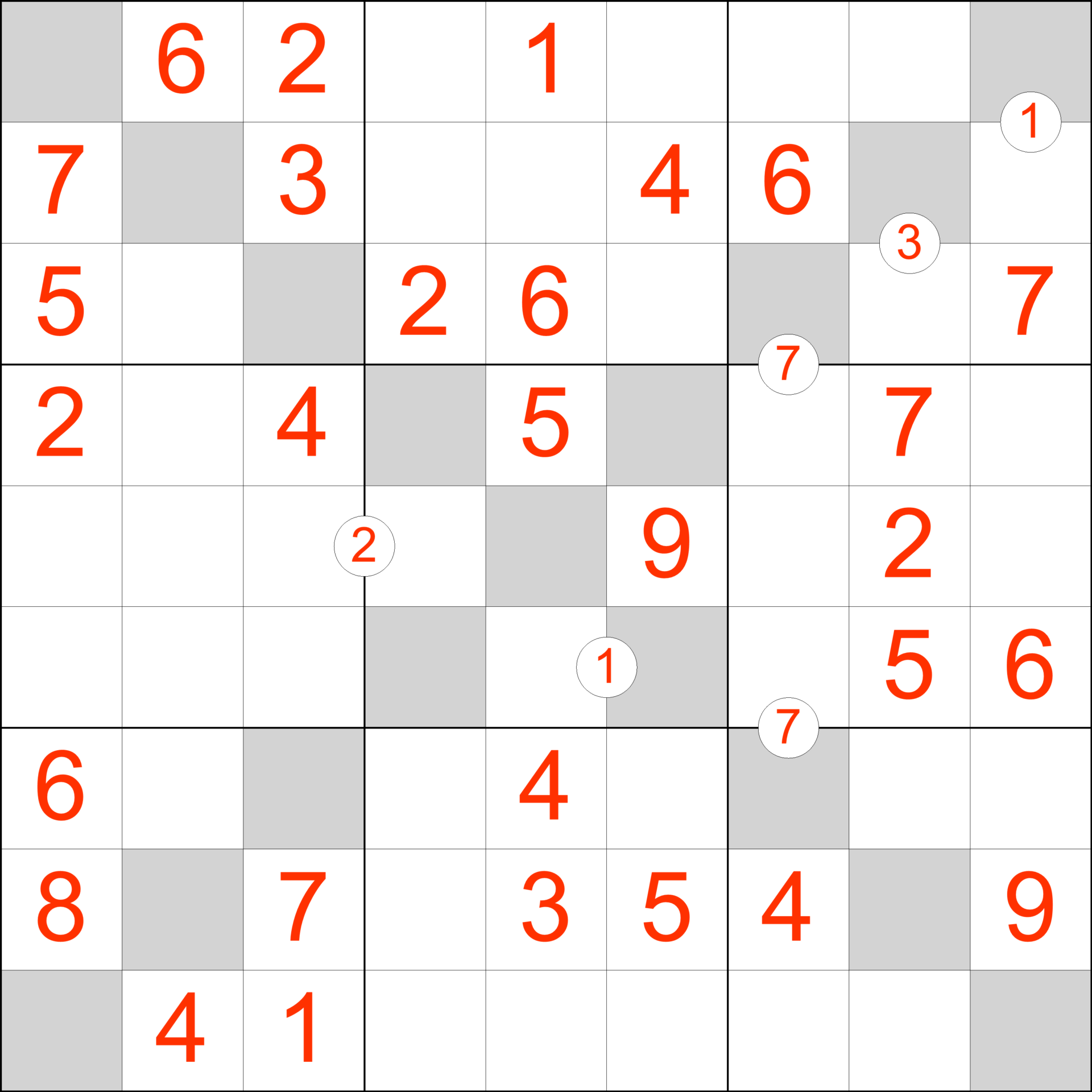 Asterisk Sudoku - Fácil 