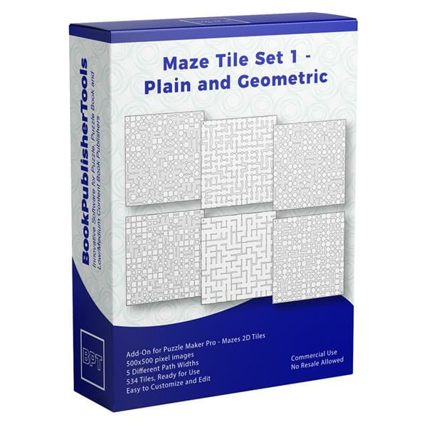 Maze Tile Set 1 - Plain and Geometric