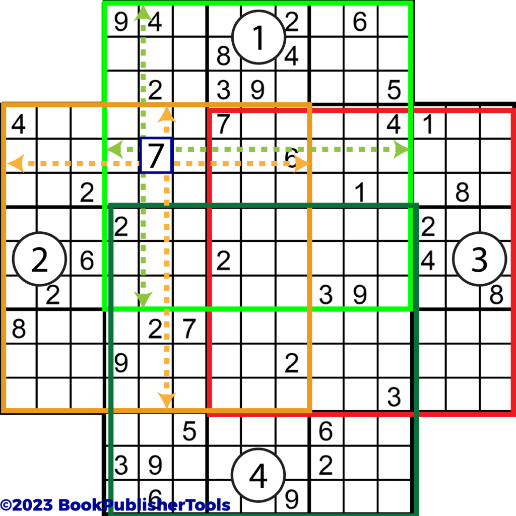 Sudoku Flower Solving Example 2