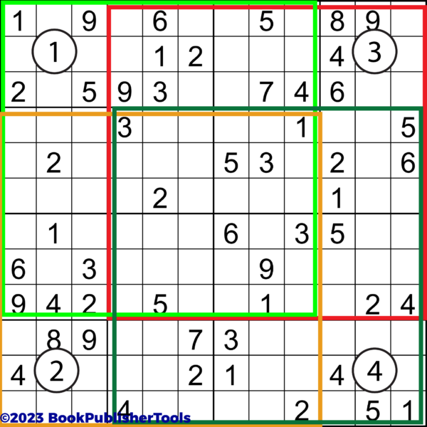Sudoku Butterfly Overlapping Grids