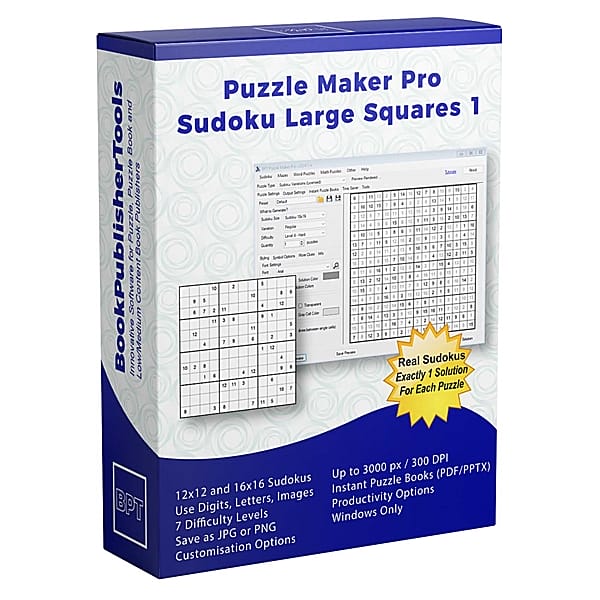 Puzzle Maker Pro - Sudoku Large Squares 1