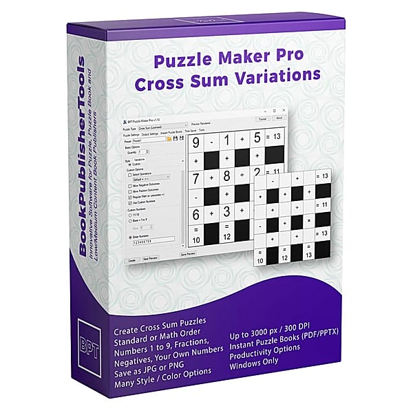 Puzzle Maker Pro - Time Saver for Cross Sum