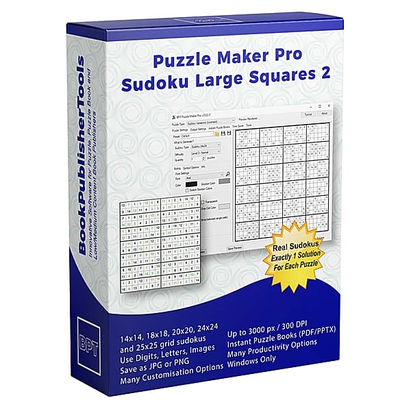 Puzzle Maker Pro - Sudoku Large Squares 2