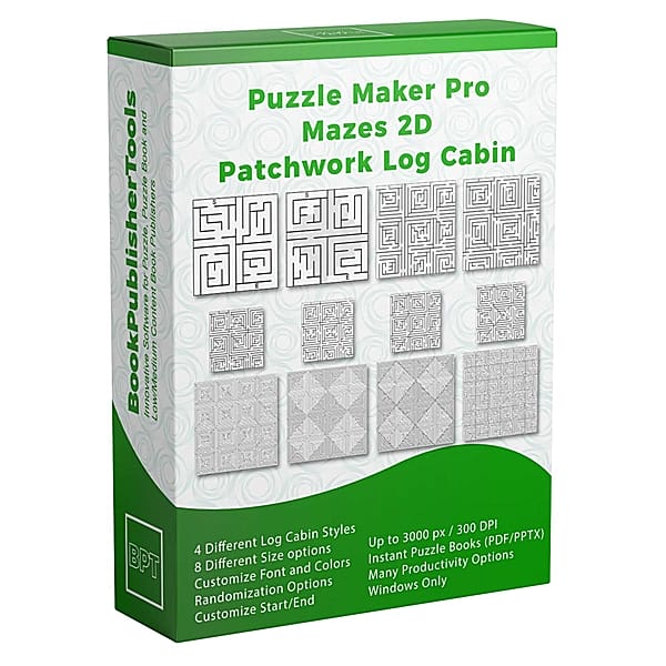 Puzzle Maker Pro - Mazes 2D Patchwork Log Cabin