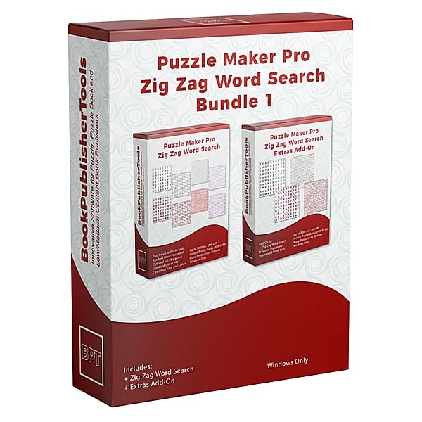Puzzle Maker Pro - Zig Zag Word Search - Bundle 1
