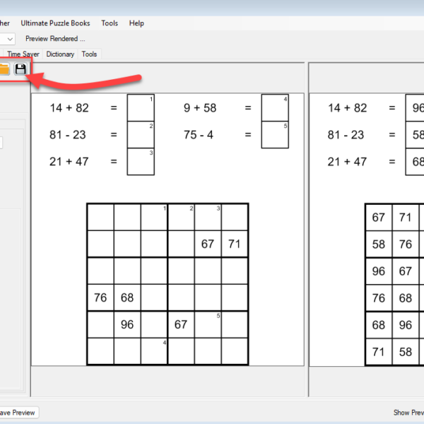 Math Sudoku - Saving presets