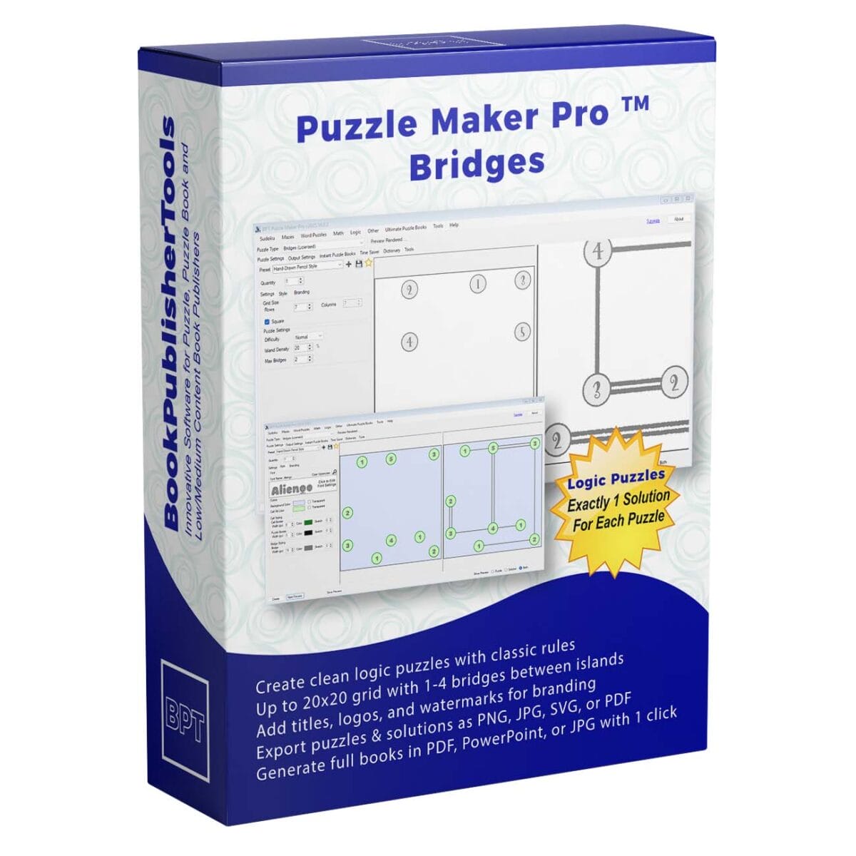 Puzzle Maker Pro – Bridges | Create Beautiful Bridges Puzzles Instantly