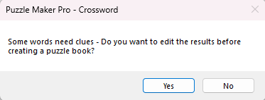 Criss Cross - 51 Clue Editor Warning
