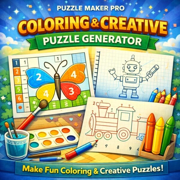 Coloring and Creative Puzzle Generators