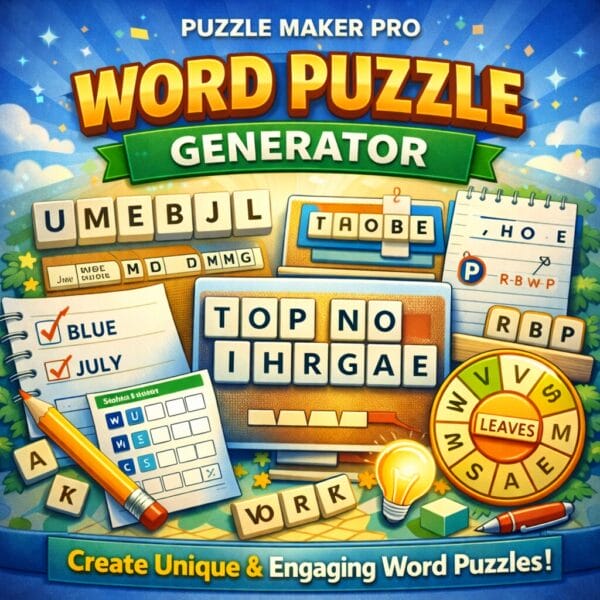 Single Word Puzzle Generators