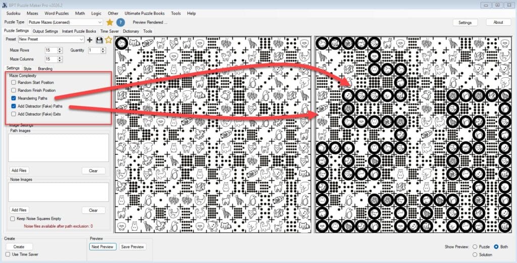 Puzzle Maker Pro - Picture Mazes screenshot for Maze Complexity settings