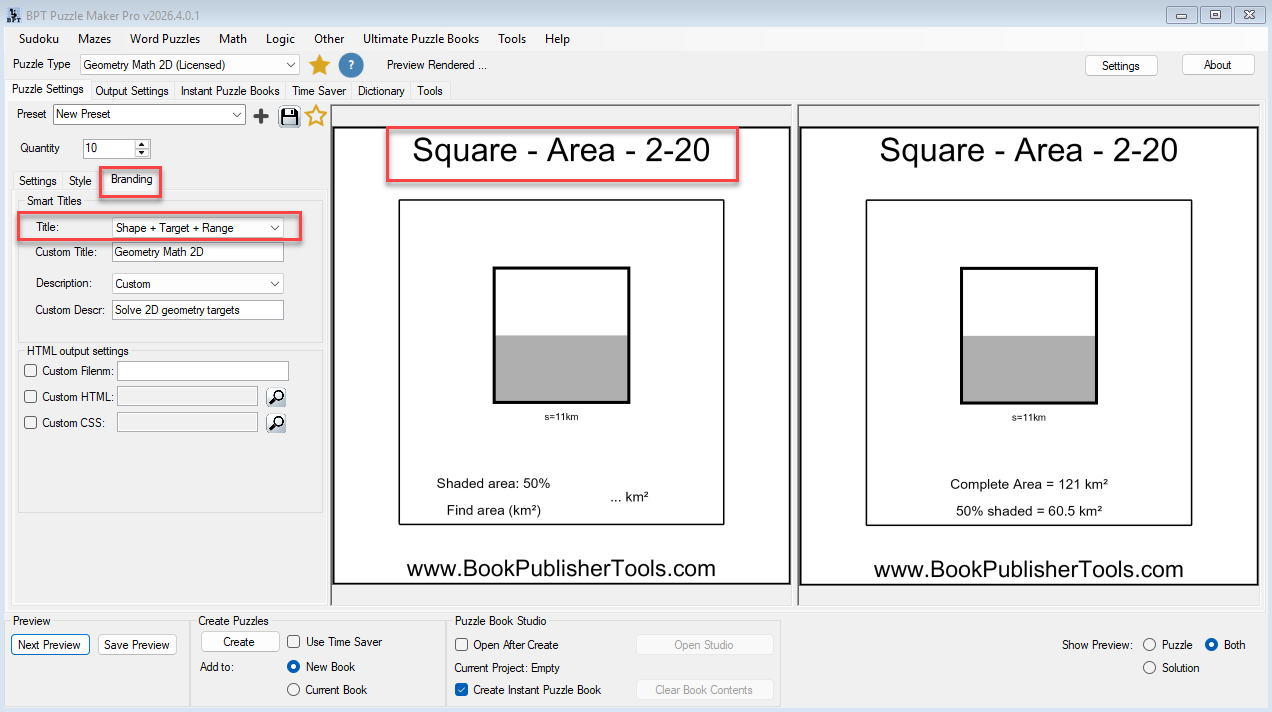How to Customize Geometry Worksheet Titles with Smart Titles