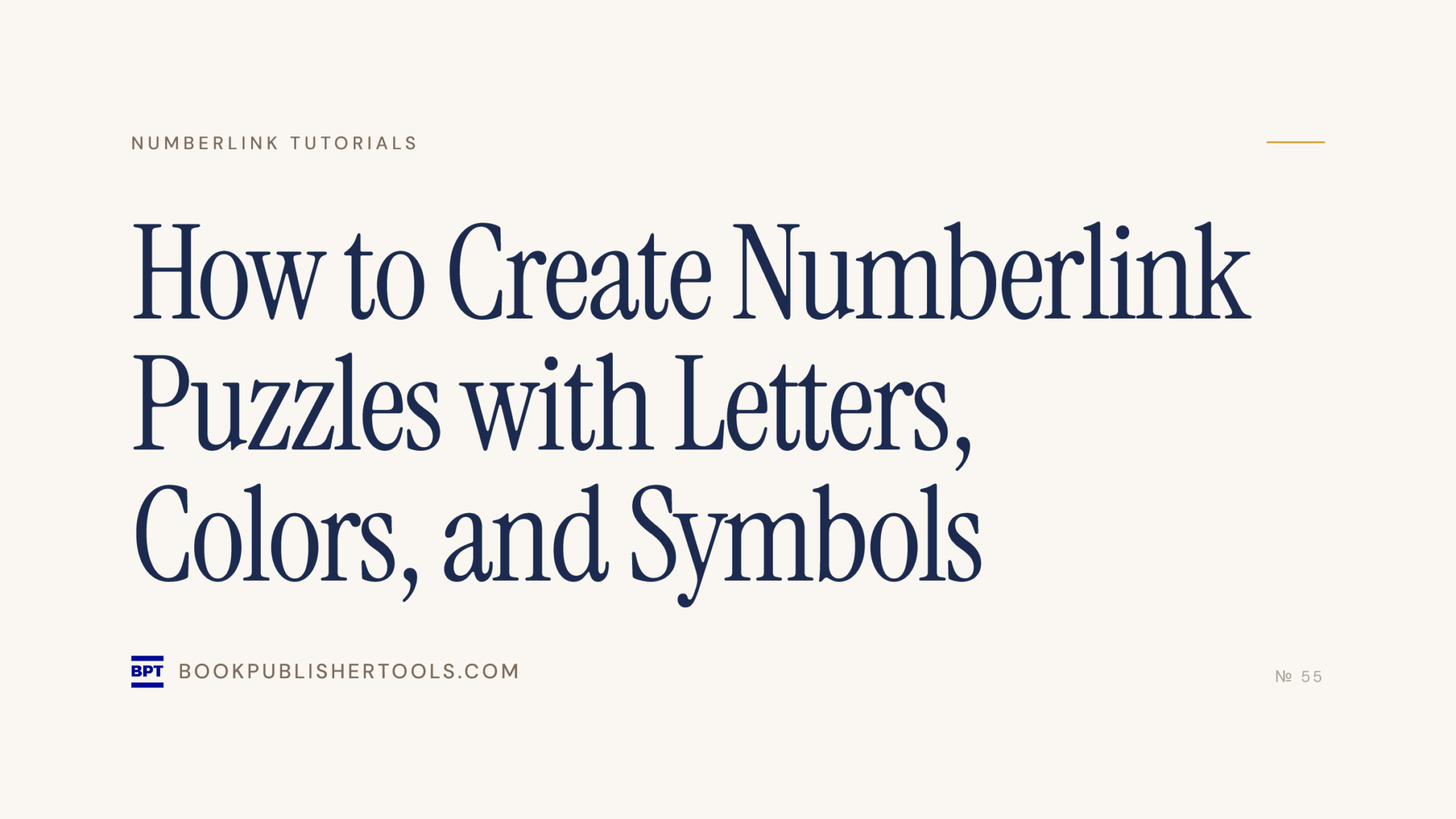 How to Create Numberlink Puzzles with Letters, Colors, and Symbols