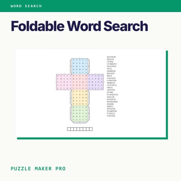 Foldable Word Search