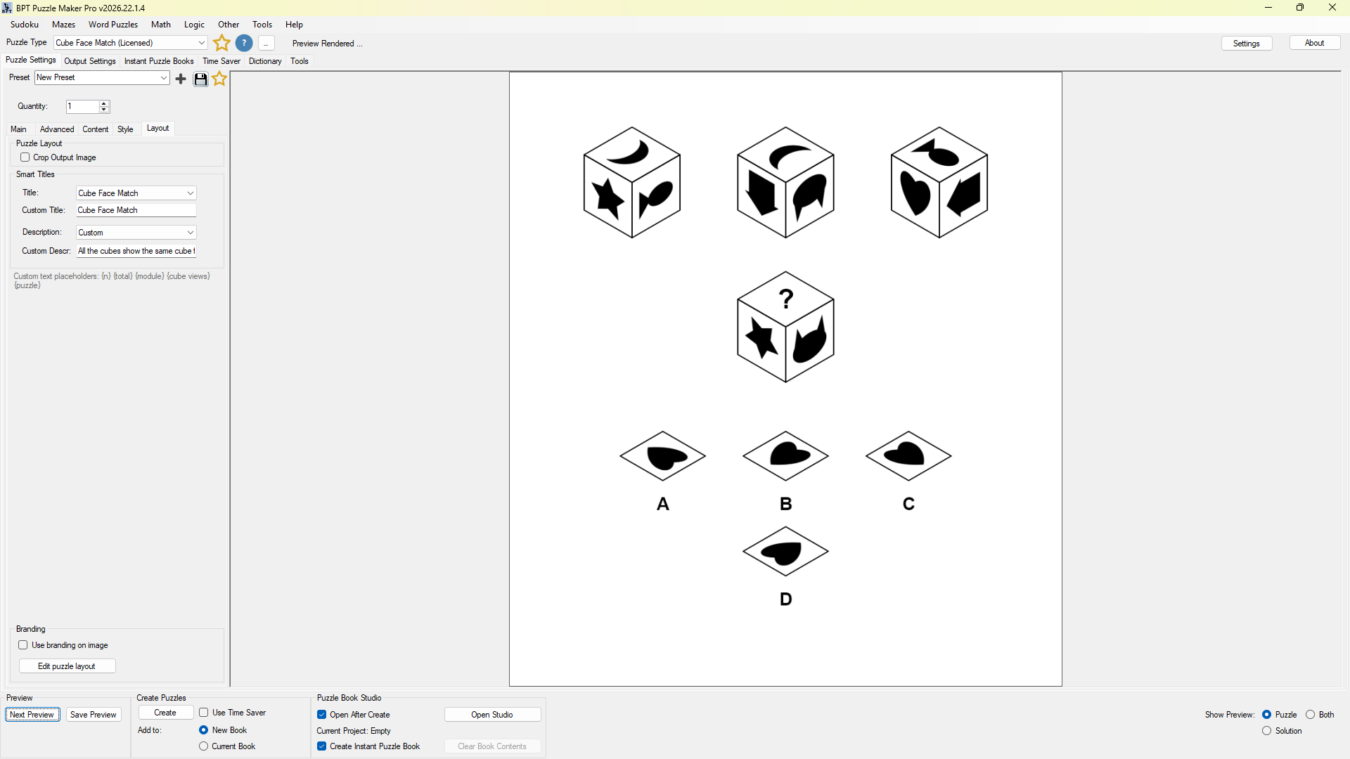 Puzzle Maker Pro - Cube Face Match
