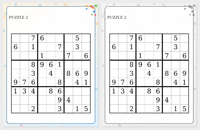 Two killer sudoku pages from a themed puzzle book